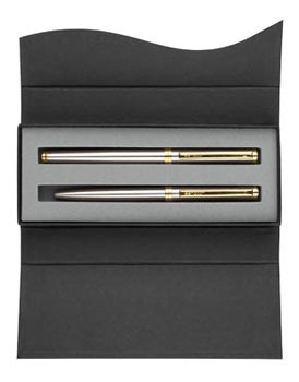 Visualiser votre Parure Delgado classic argent stylo plume et bille - Ref. 6095 - parure stylo personnalisé